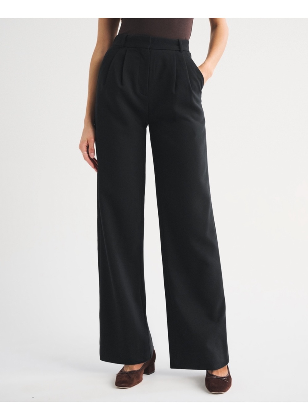 A&F Sloane Tailored Wide Leg Pant Size 24 short